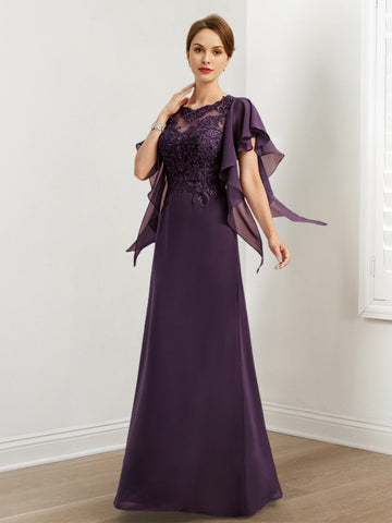 Vestidos de corte princesa/línea A para la madre de la novia con apliques 