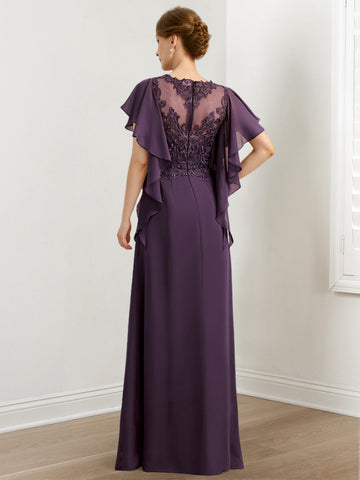 Vestidos de corte princesa/línea A para la madre de la novia con apliques 