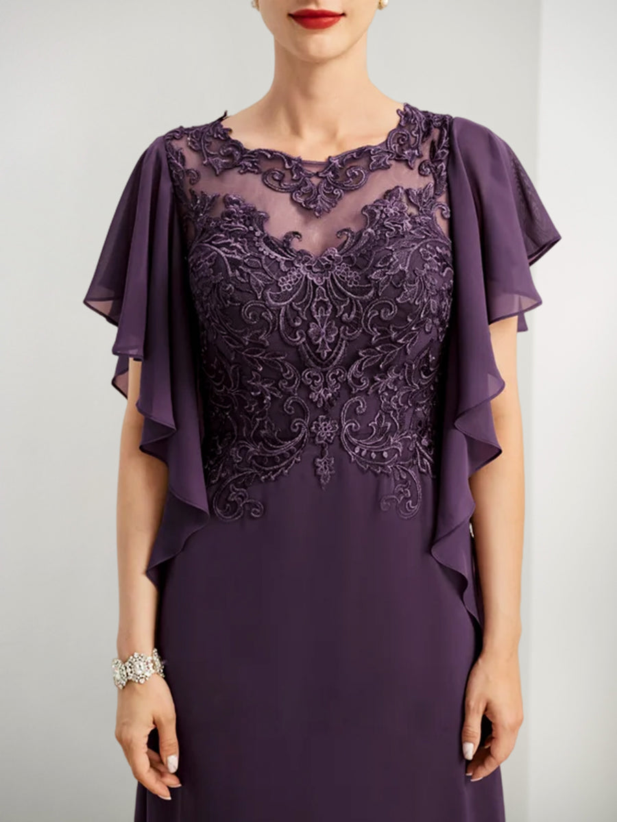 Vestidos de corte princesa/línea A para la madre de la novia con apliques 