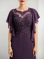 Vestidos de corte princesa/línea A para la madre de la novia con apliques 