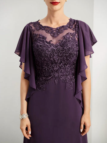 Vestidos de corte princesa/línea A para la madre de la novia con apliques 