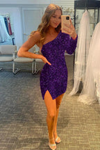 Sequins Homecoming Dress with Sleeves
