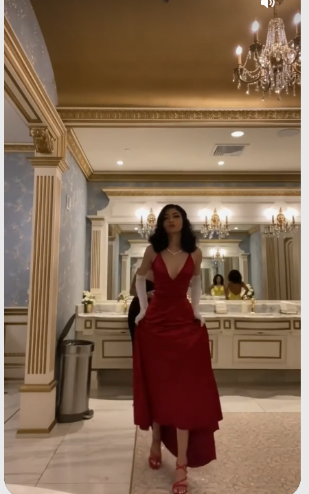 Robe de bal longue sirène élégante à col en V, robe de soirée bordeaux classique Y1648