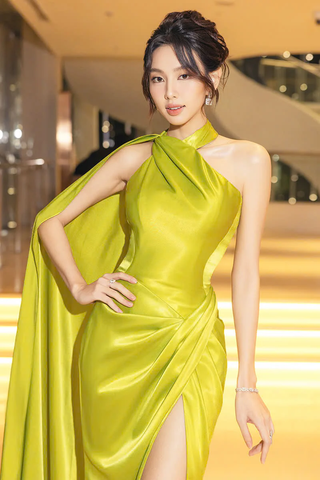 Gorgeous Green Halter Satin Slit Mermaid Prom Dress Long Evening Dress Y8562