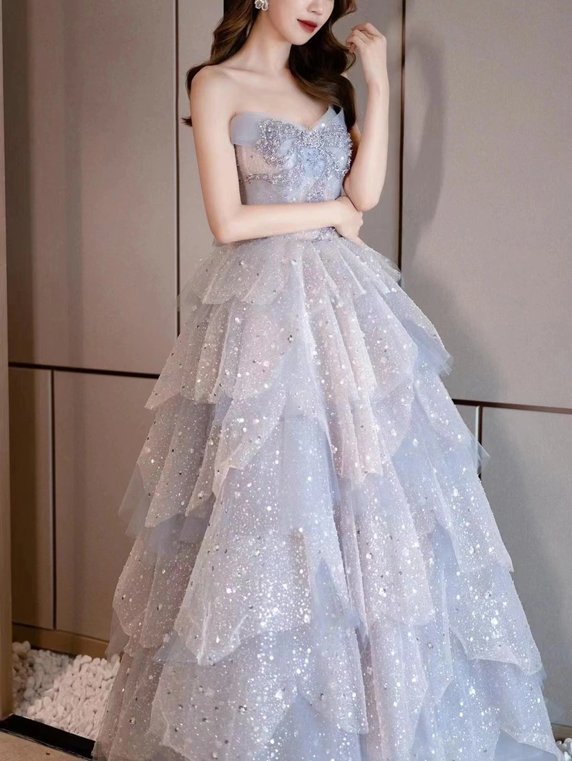 Vestido de gala brillante y lujoso, vestido para quinceañera, vestido de princesa, Y2403