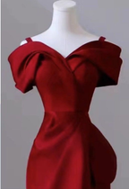 Robe de soirée rouge élégante pour femme, robe élégante haut de gamme Y6959