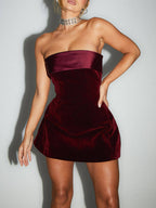 Robe ultra mini à revers 