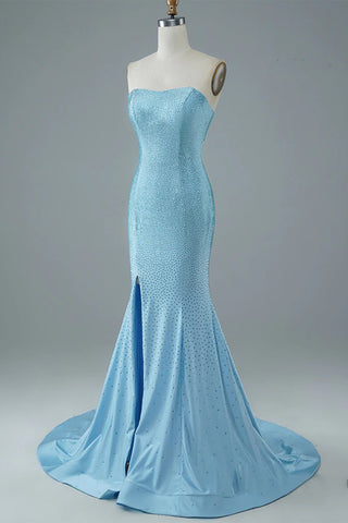 Strapless Mermaid Prom Dress