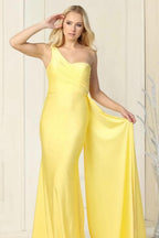 Robe de soirée sirène longue asymétrique à volants, élégante et élégante