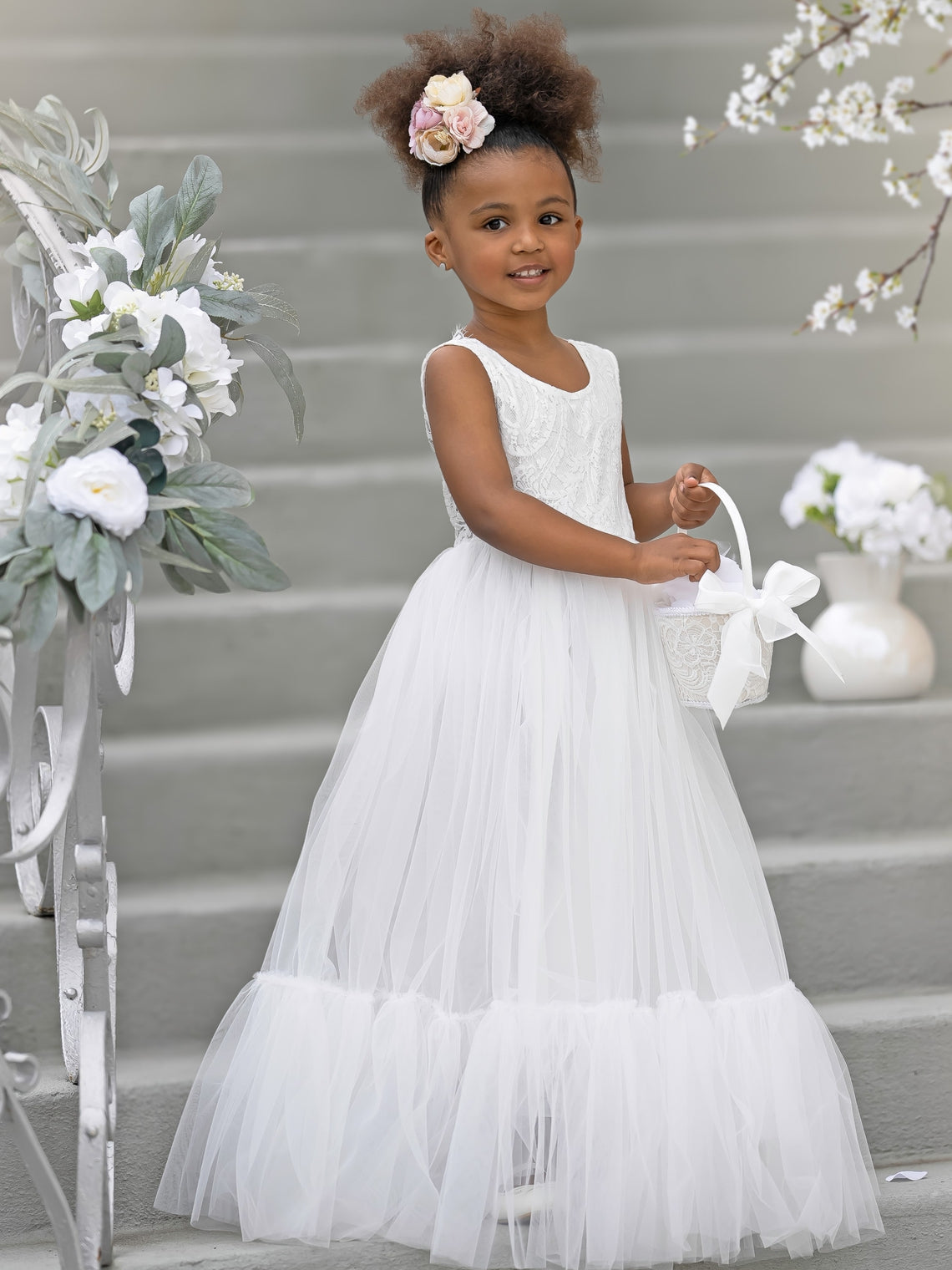 Vestido blanco de tul hasta el suelo (2003227895) 