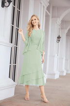Robe de soirée deux pièces Sunnderly, coupe trapèze, pour la mère de la mariée, référence SY28072