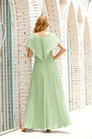 Vestido Baoleely para la madre de la novia, talla grande, escote en V, largo hasta el suelo, formal, para invitada de boda 28020