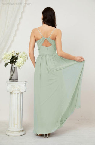 Vestidos de dama de honor con cuello alto Baoleely, de gasa, largos, corte en A, vestido formal de fiesta para boda, fiesta de noche 2801 