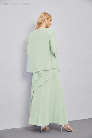 Vestidos de madre de la novia con cárdigan ligero abierto al frente, vestido formal de fiesta 28081 