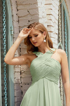 Vestidos de dama de honor con cuello halter, vestido formal de cóctel o de fiesta 28015 