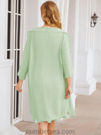 Vestidos de la madre de la novia de Sunderly, vestido de graduación, vestido plisado informal SY28065