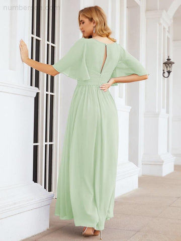 Vestidos de dama de honor para mujer, vestido largo de fiesta para boda o graduación 28068