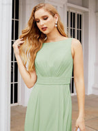 Baoleely Bridesmaid Dresses for Wedding Ruffles Long Formal Prom Gowns 28039