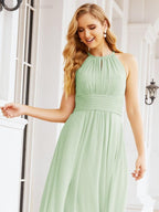 Baoleely Keyhole Bridesmaid Dresses Sleeveless Formal Evening Party Prom Gowns 28043
