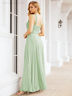 Baoleely Crisscross Halter Bridesmaid Dresses for Party Wedding Evening Prom Maxi Ball Gowns 28053