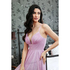 Robe de bal trapèze en tulle à bretelles spaghetti, col en V, simple et décontractée