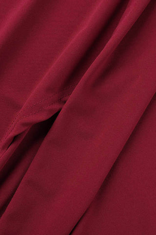 Elegante vestido de noche liso con abertura y escote en V (4 colores) 