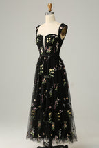 Cute A Line Sweetheart Light Purple Long Prom Dress with Embroidery