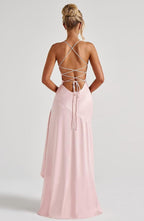 Robes de bal à volants en satin pour adolescentes, robes de cocktail asymétriques pour femmes QA204 