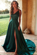Robe de bal simple en satin