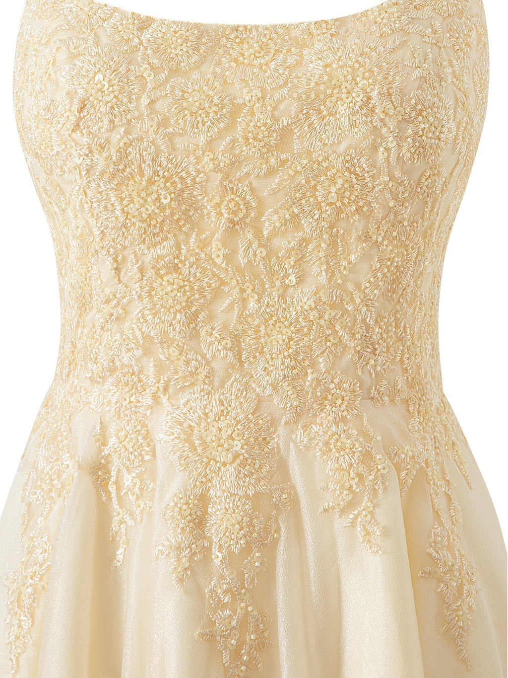 Vestido corto de gasa corte A para baile de bienvenida