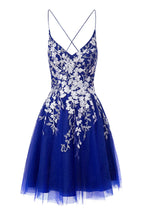 Vestido corto de fiesta de bienvenida de tul brillante con apliques, estilo línea A