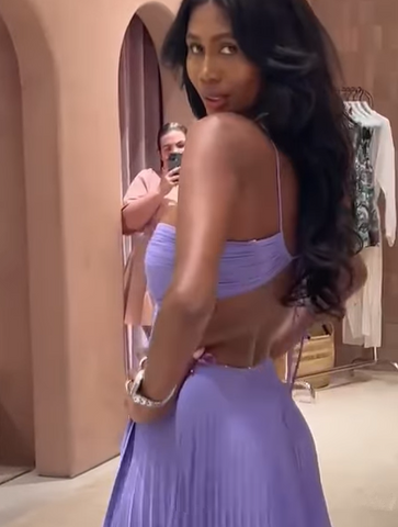 Gorgeous Purple A-line Pleated Prom Dress Purple Evening Dress Y7419