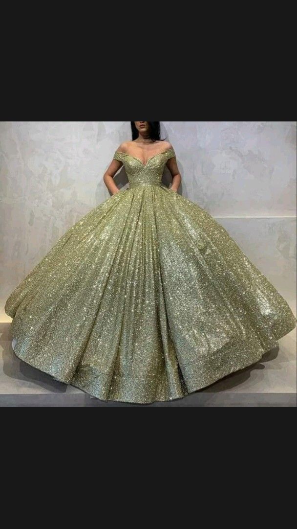 Robe de bal à paillettes épaules dénudées pour Sweet 16 Y54