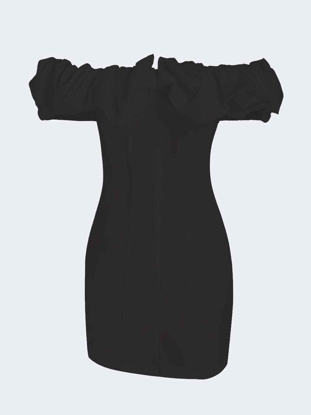 Robe mini bustier en satin à volants 