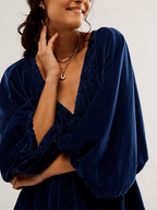 Robe courte en velours Portia 