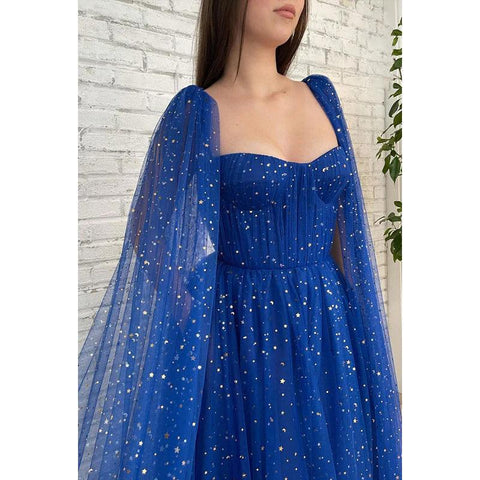 Vestido formal de noche con pliegues y lentejuelas de escote corazón
