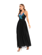 Sexy Backless Spaghetti Straps Dress Women Clothing Maxi Dress Evening Dress
