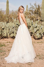 Pastrol  Wedding Dresses V-neck Backless Tulle For Women 2023 Bride A-LINE Appliques Vestidos De Novia Made To Order