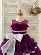 Robe violette en tulle mi-longue (2003227603) 