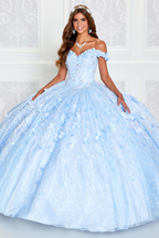 Vestido de quinceañera de baile con flores bordadas a mano en color verde esmeralda, vestido de hombros descubiertos con escote corazón Y293