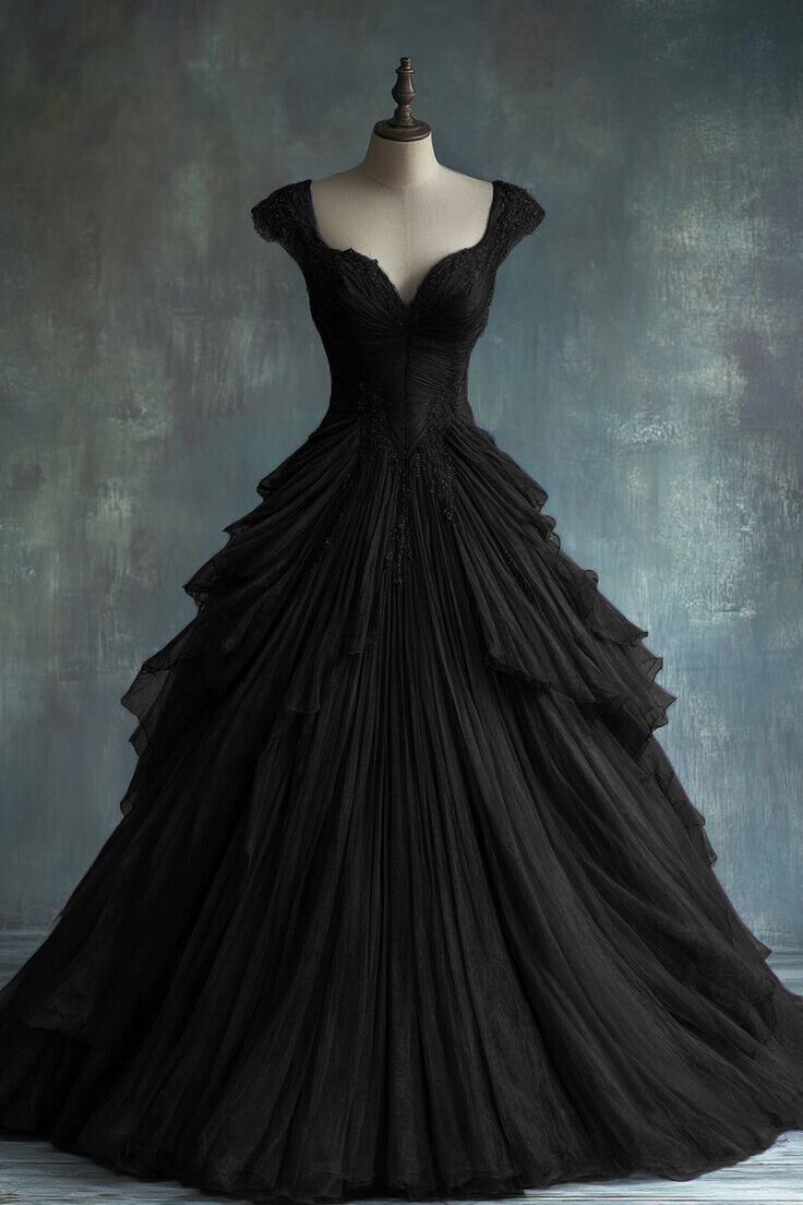 Elegante vestido de quinceañera de corte A, corte princesa, tul azul y encaje (Y7797)