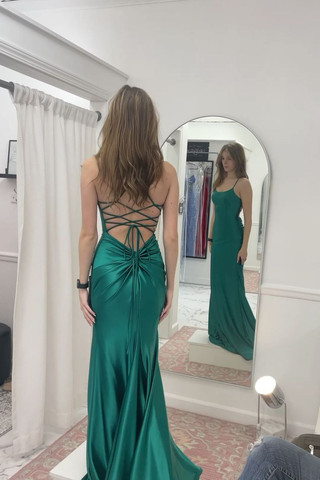 Classy Green Mermaid Prom Dress Green Evening Dress Y7358