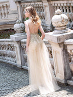 Baoleely Mermaid Luxurious Sexy Formal Evening Dresses Spaghetti Strap Sleeveless Floor Length