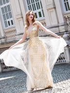 Baoleely Mermaid Luxurious Sexy Formal Evening Dresses Spaghetti Strap Sleeveless Floor Length