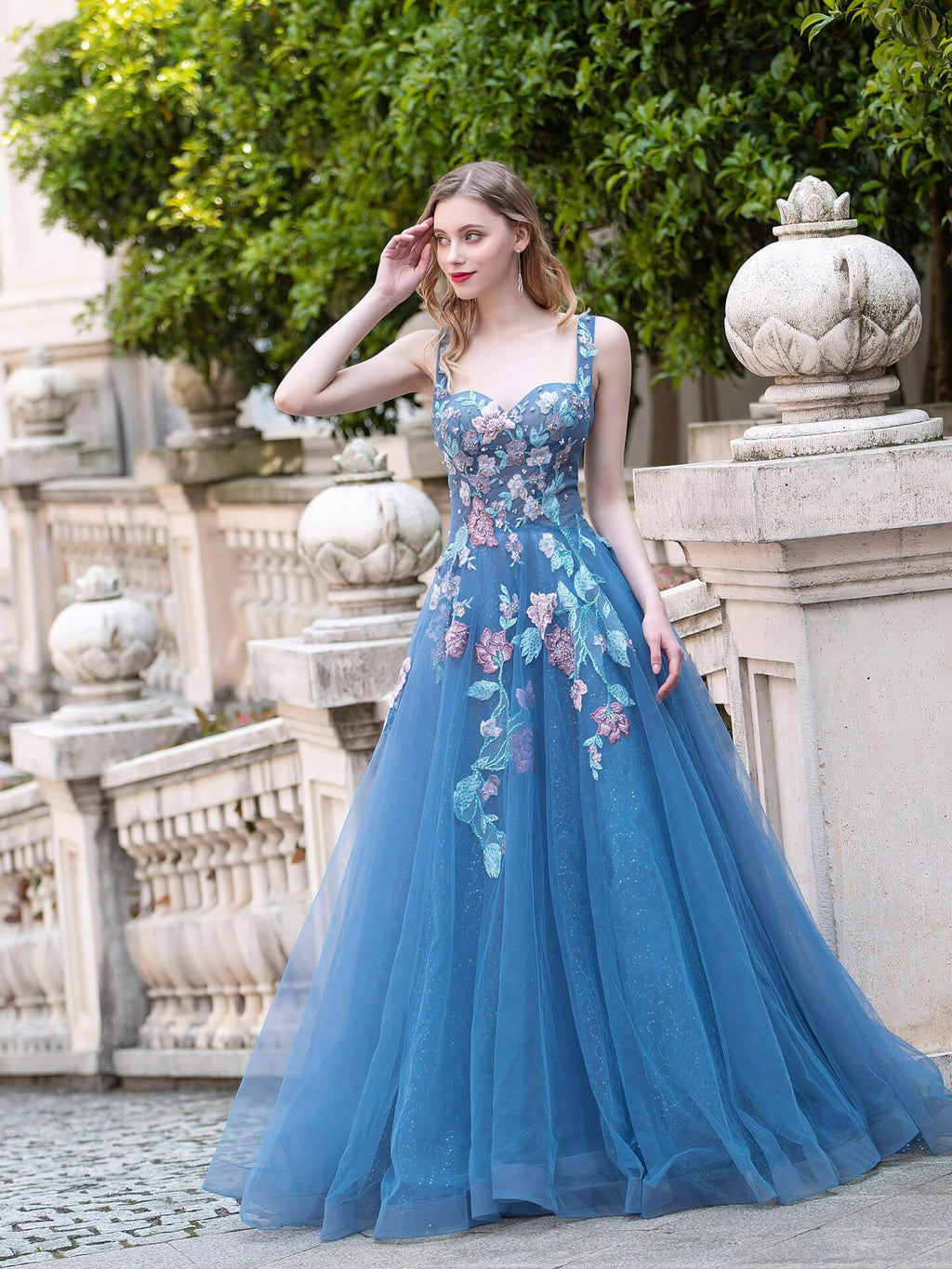Baoleely A-line Fashion Formal Evening Dresses Strap Sleeveless Floor Length