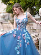 Baoleely A-line Fashion Formal Evening Dresses Strap Sleeveless Floor Length