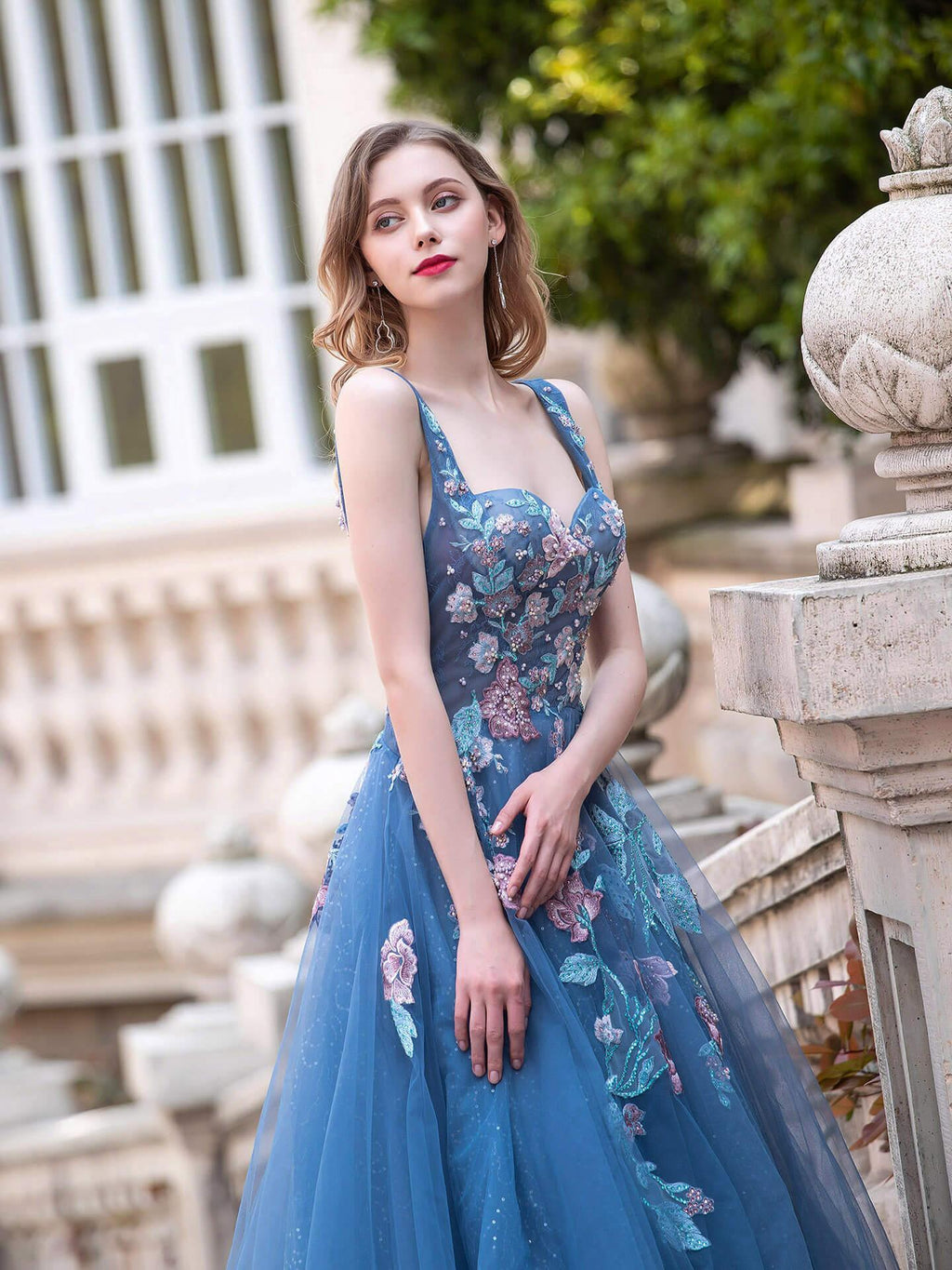 Baoleely A-line Fashion Formal Evening Dresses Strap Sleeveless Floor Length