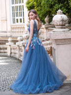 Baoleely A-line Fashion Formal Evening Dresses Strap Sleeveless Floor Length