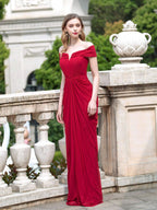 Baoleely Mermaid Fashion Formal Evening Dresses Off Shoulder Sleeveless Floor Length