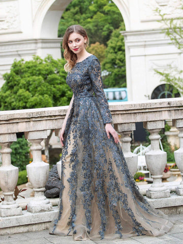 Baoleely A-line Fashion Formal Evening Dresses Asymmetrical One Shoulder Sleeveless Floor Length